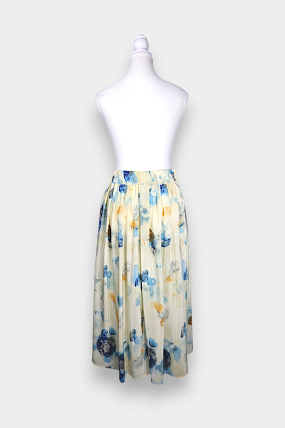 Mulberry-Silk-A-Line-Skirt-Abstract-Blue-Butterfly-Print