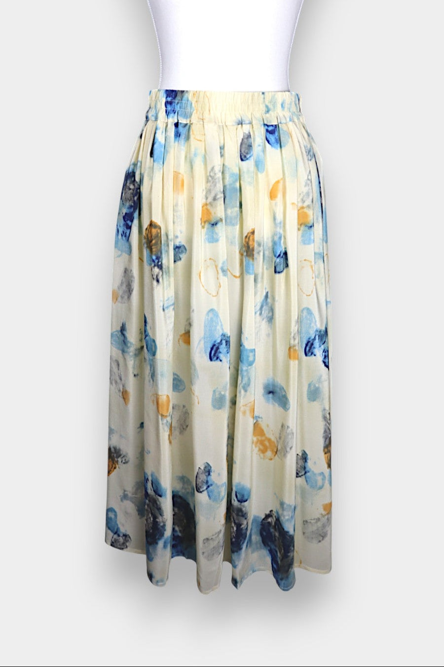 Mulberry-Silk-A-Line-Skirt-Abstract-Blue-Butterfly-Print