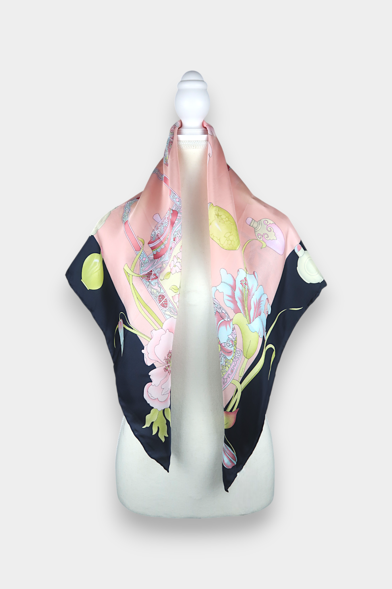 Mulberry-Silk-Chinoiserie-Antiques-Floral-Print-Scarf-Luxury