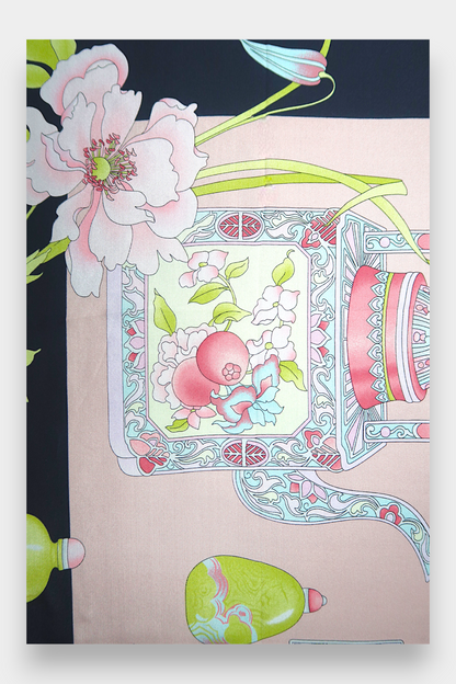 Mulberry-Silk-Chinoiserie-Antiques-Floral-Print-Scarf-Luxury