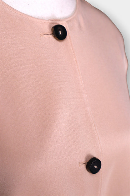 Mulberry-Silk-Cropped-Jacket-Baby-Pink-Round-Neck-button-details