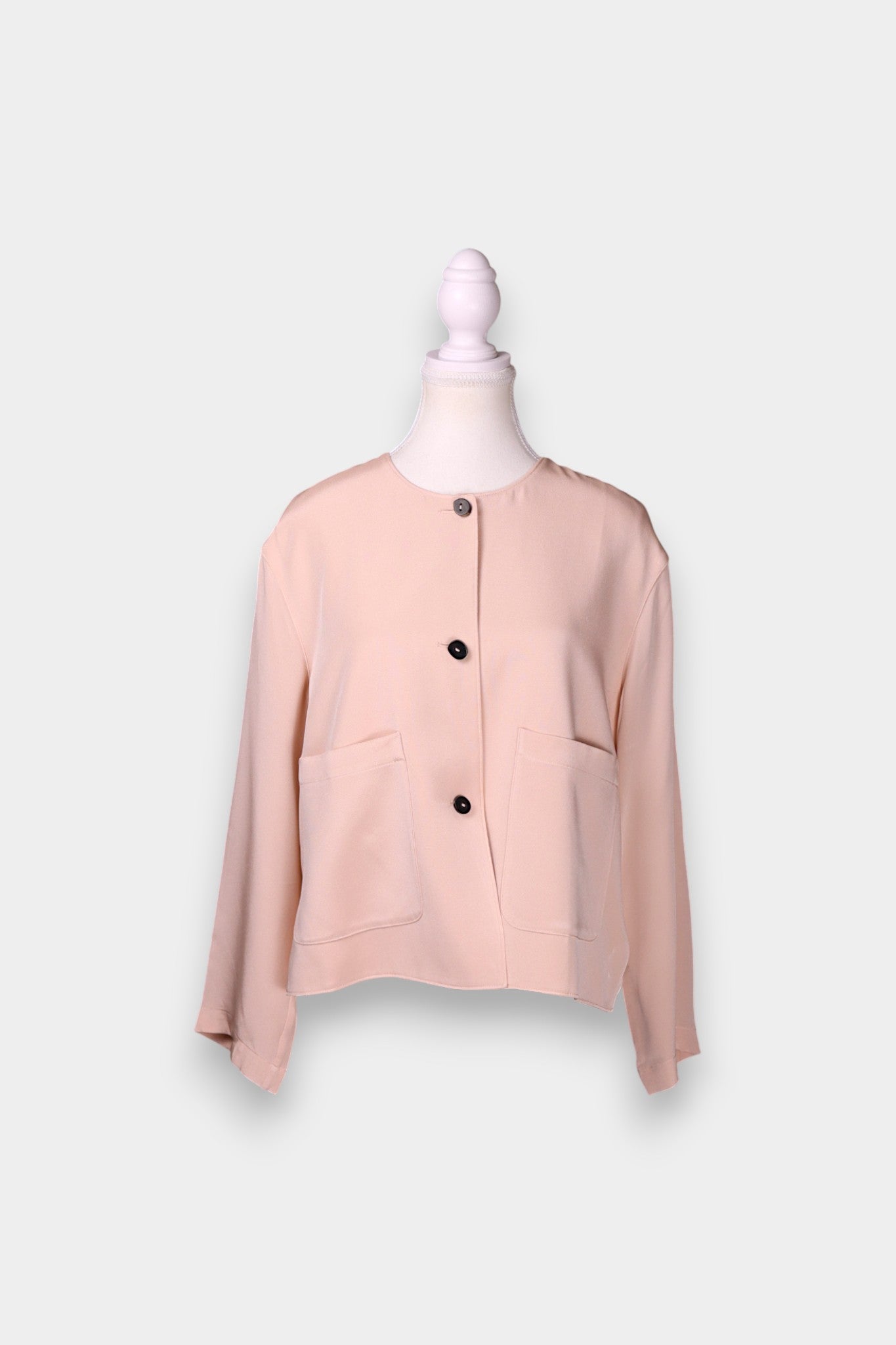 Mulberry-Silk-Cropped-Jacket-Baby-Pink-Round-Neck