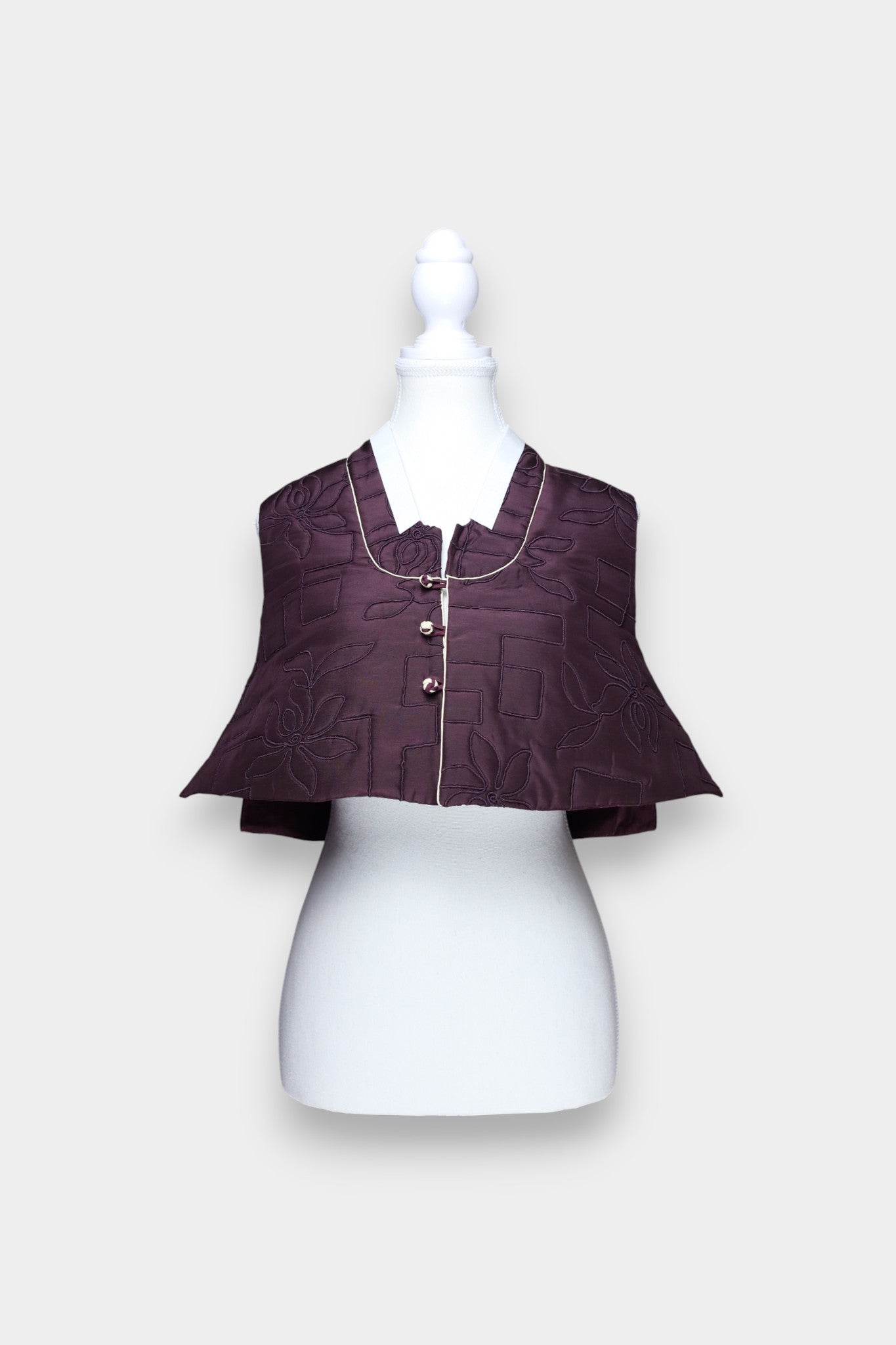 Mulberry Silk Quilted Cropped Vest