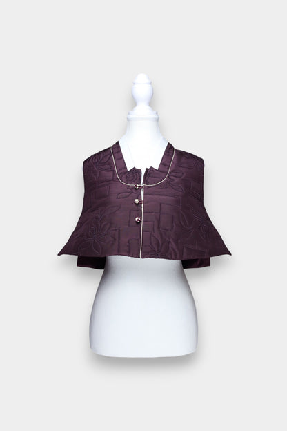 Mulberry Silk Quilted Cropped Vest