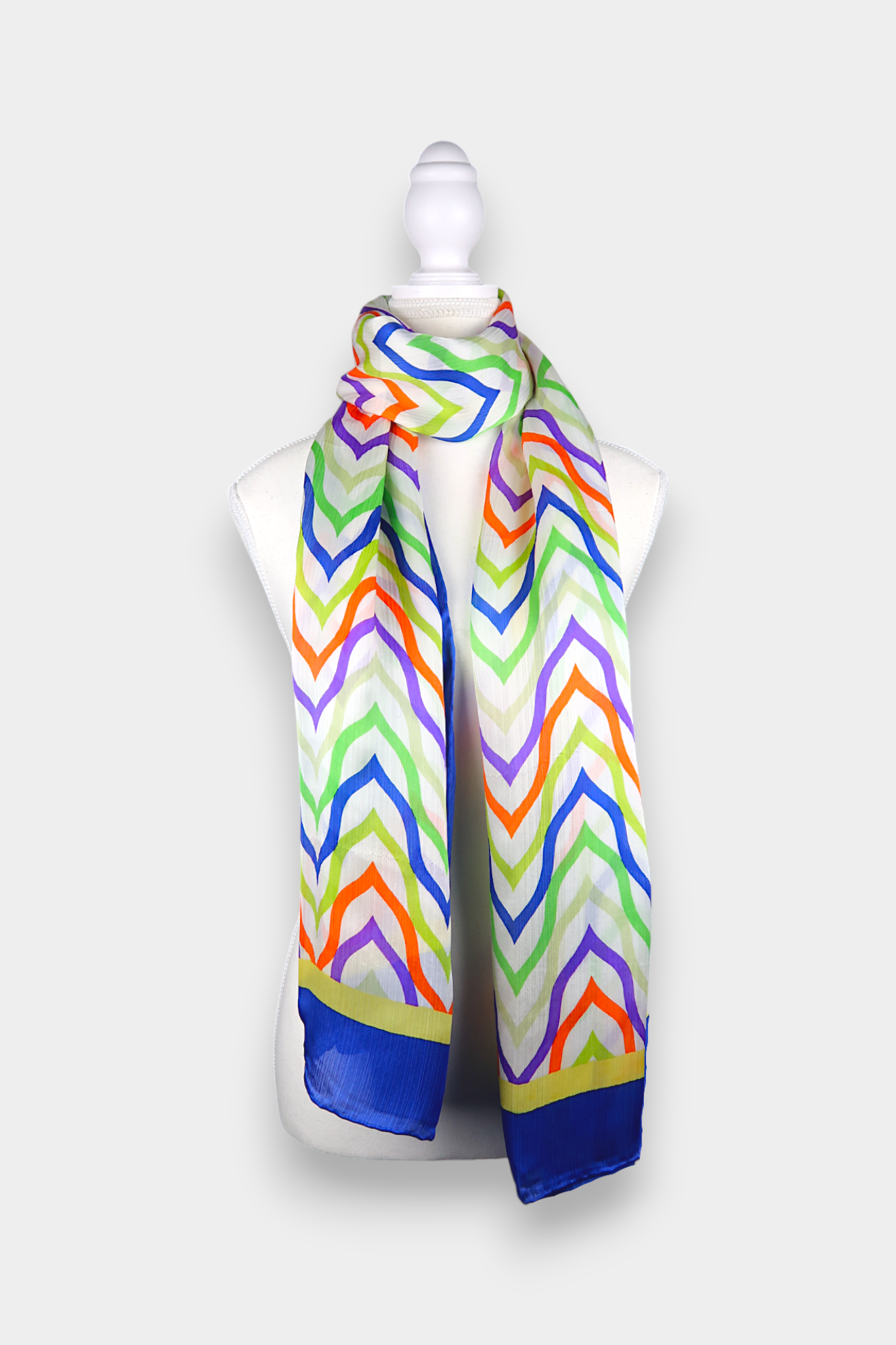 Mulberry-Silk-Scarf-Missoni-Style-Wavy-Chevron-Multi-colored
