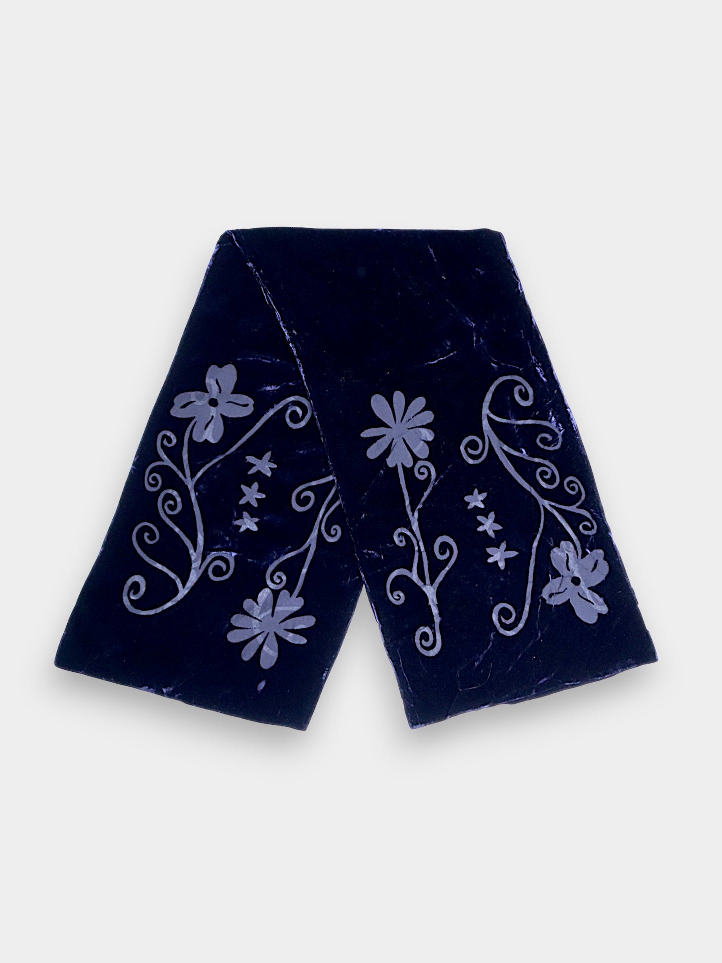 Mulberry Silk Velvet Floral Scarf