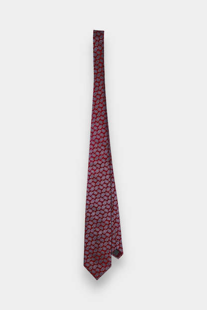 Song-Dynasty-Brocade-Silk-Classic-Tie-Deep-Red-Micro-Paisley