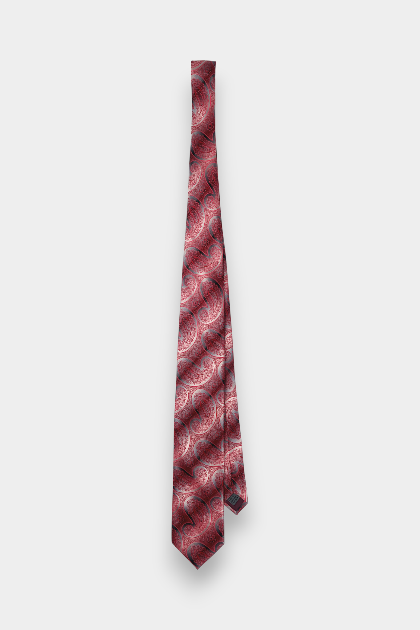 Song-Dynasty-Brocade-Silk-Classic-Tie-Red-Grey-Ombre-Paisley