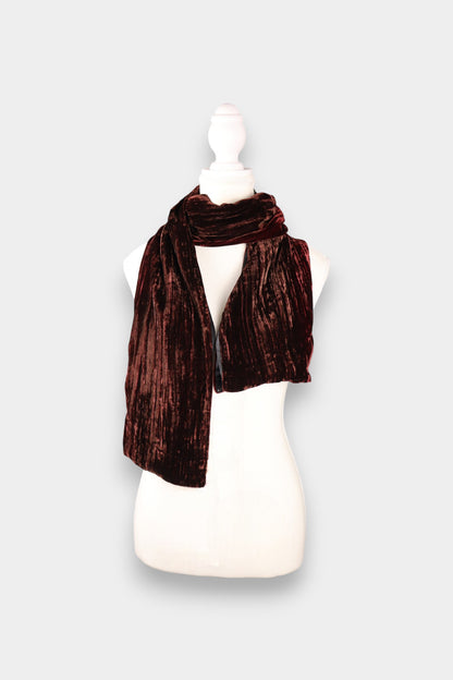 Mulberry Silk Velvet Textured Scarf